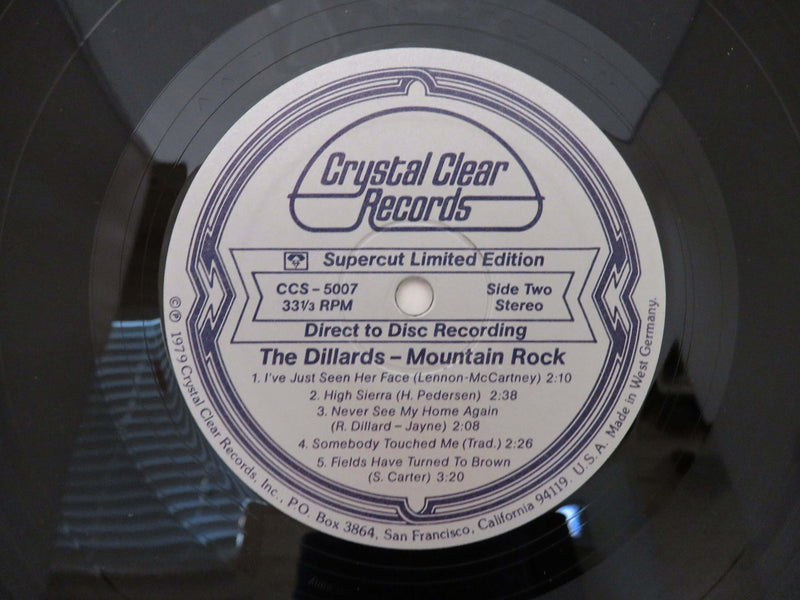 1979 The Dillards Mountain Rock Supercut LE Vinyl Crystal Clear Records CCS 5007