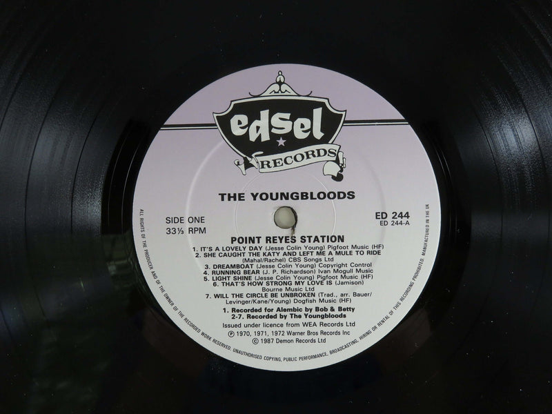 1987 The Youngbloods Point Reyes Station LP UK Pressing Edsel Records ED244