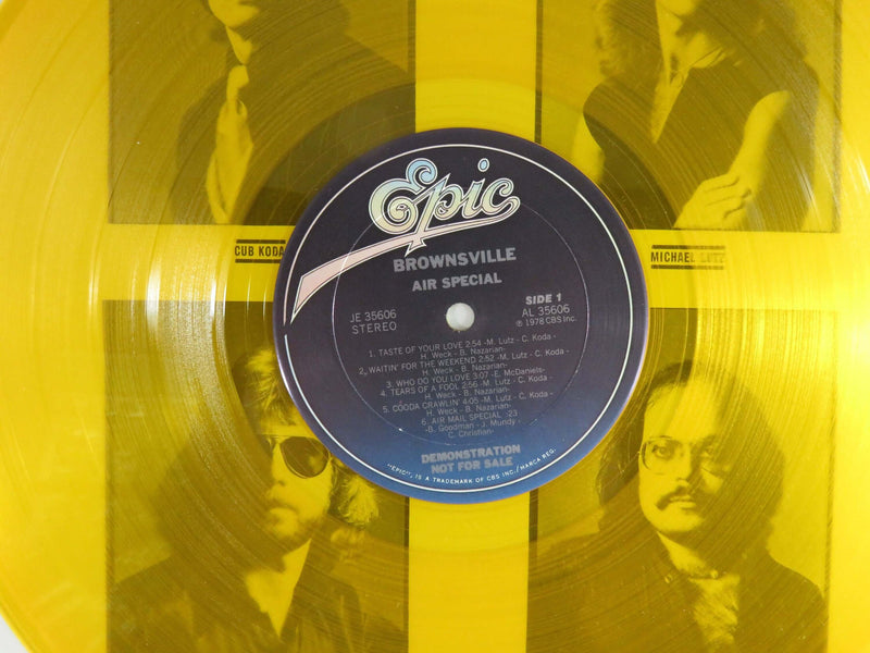 Brownsville Air Special For Promotion Only Yellow Vinyl LP Epic JE 35606